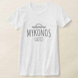 Camiseta das mulheres Grécias Mykonos