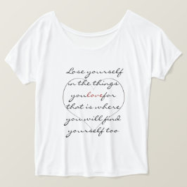 Camiseta das mulheres inspiradas das citações do perder