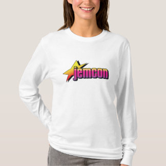 Camiseta Das mulheres longas da Capa do logotipo de JemCon