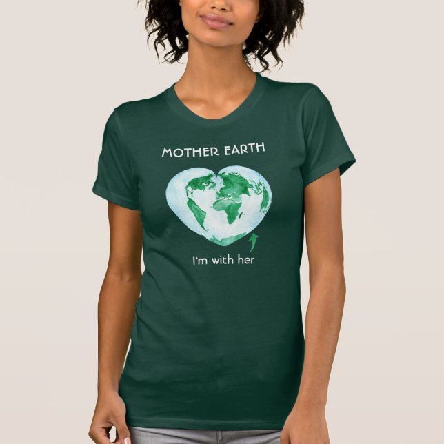 Camiseta Das mulheres verdes do ecologista de março da (Frente)