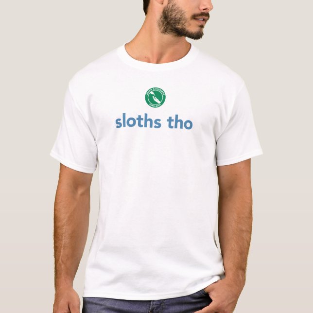 Camiseta Das "T do logotipo do santuário do tho preguiças" (Frente)