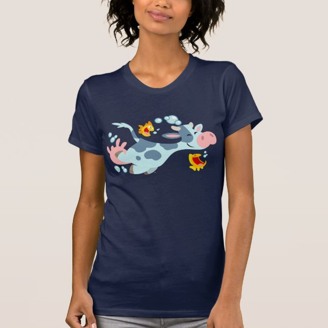 Camiseta das Vacas do Mar e das Amigas de Peixes (Frente)