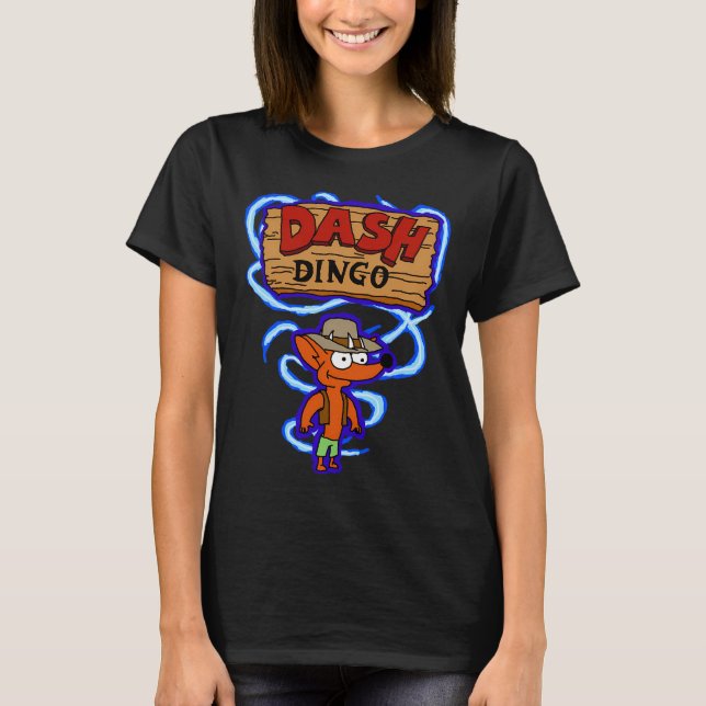 Camiseta Dash Dingo (com fundo) (Frente)