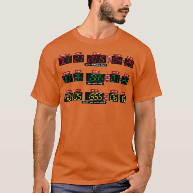 Camiseta Dashboard da Máquina do Tempo Engraçado (Frente)