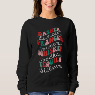 Camiseta Dasher Dancer Prancer Vixen Whiskey Tequila Vodka