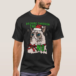 Camiseta Dashing Through The No Cat Vestindo O Chapéu De Na