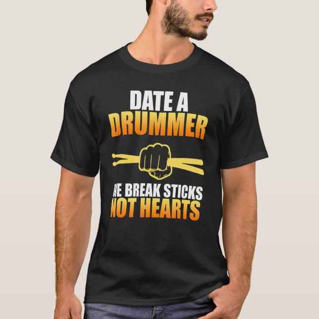 Camiseta Data A Drummer Drum Player Expert Drumming Gráfico (Frente)