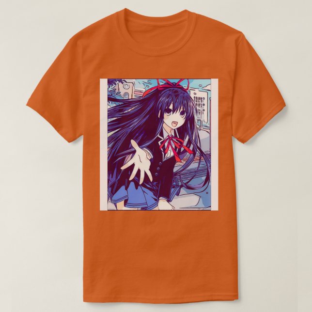 Camiseta Data A Live Tohka Yatogami Sketch (Frente do Design)