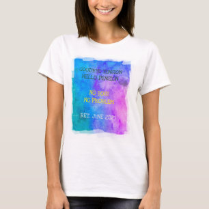 Camiseta Data de Aposentadoria Divertida Olá Arte Pintura