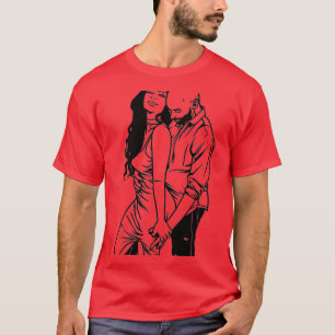 Camiseta Data de Diversão do Solteiro do Casal do Partido d