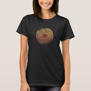 Camiseta Data De Recolha Do Pôr Do Sol De 1991 Birthda