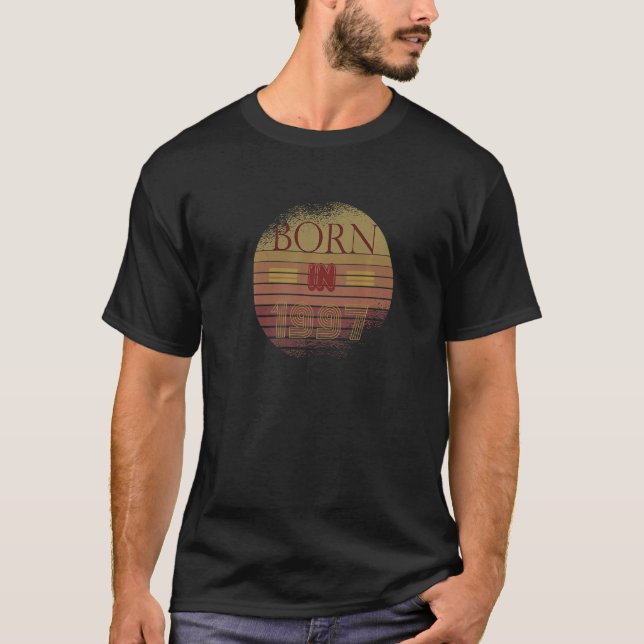 Camiseta Data De Recolha Do Pôr Do Sol De 1997 (Frente)
