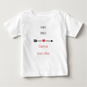 Camiseta Data de validade do filho único