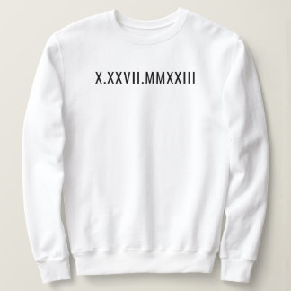 Camiseta Data do Aniversário Numerário Romano Personalizado