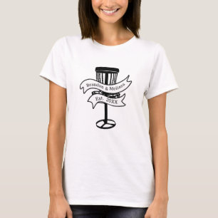 Camiseta Data Estabelecida do Casal Personalizado do Golf d