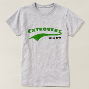 Camiseta Data extrovertida verde do costume do Swoosh da