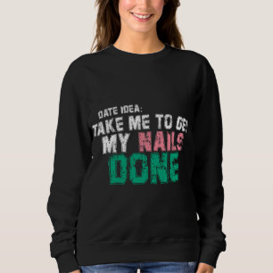 Camiseta DATA IDEA me leva para fazer minhas unhas terminar