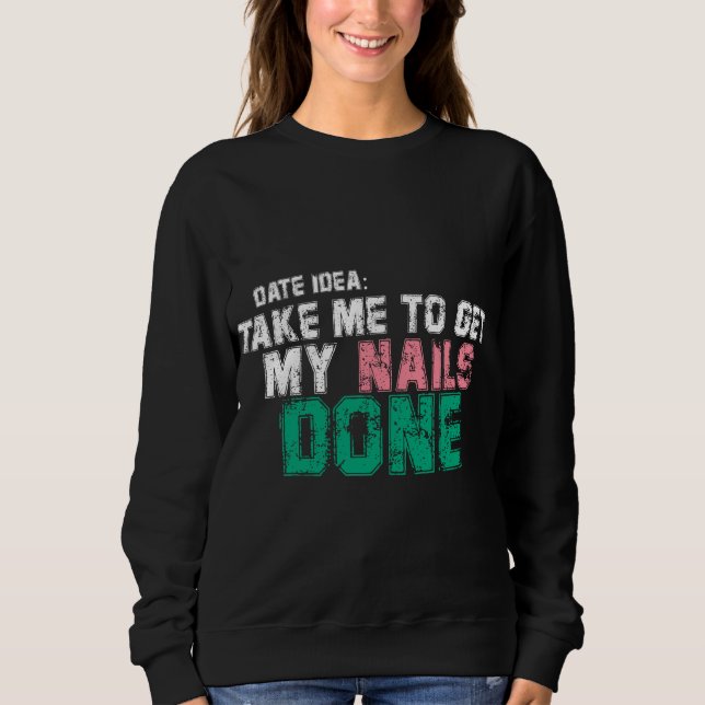 Camiseta DATA IDEA me leva para fazer minhas unhas terminar (Frente)