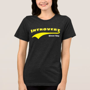 Camiseta Data introvertida amarela do costume do Swoosh da