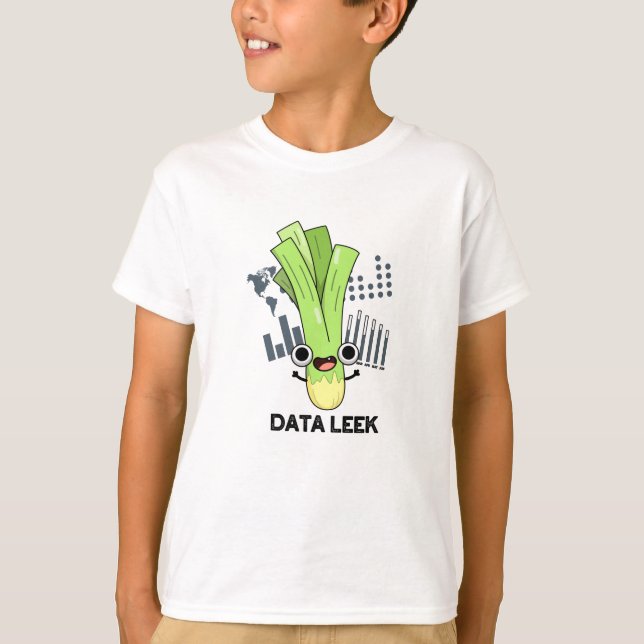 Camiseta Data Leek Funny Computer Veggie Pun (Frente)