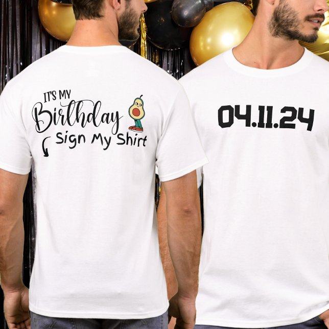 Camiseta Data Personalizada É Meu Aniversário Sinal Minha C (Criador carregado)