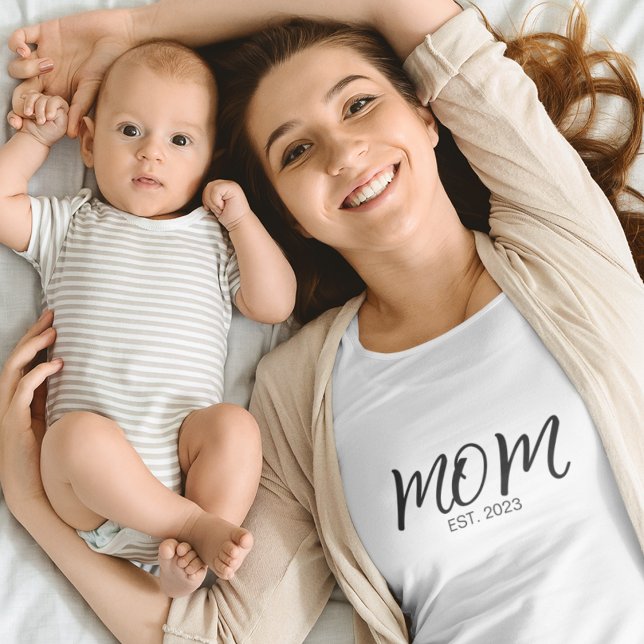 Camiseta Data Personalizada - Preto Estabelecido Mãe (Criador carregado)