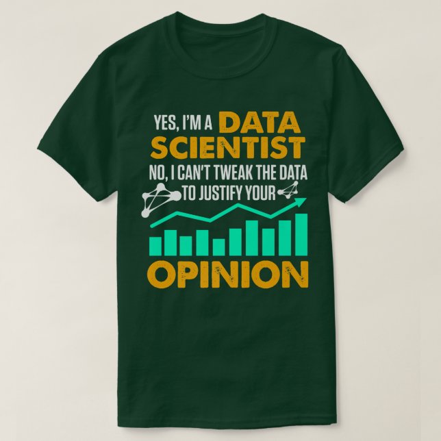 Camiseta Data Scientist Data Science Mining Analyst Premium (Frente do Design)