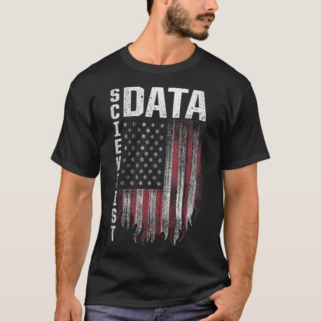 Camiseta Data Scientist Power Flag Data Science Anal de min (Frente)