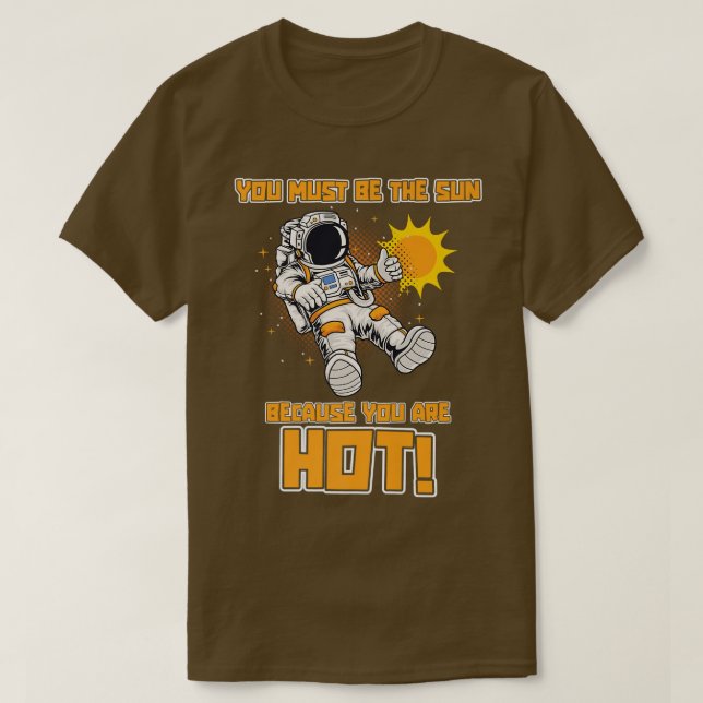 Camiseta Dati de descoberta da explosão espacial do astrona (Frente do Design)