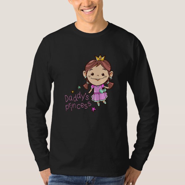 Camiseta Daughter Daddys Princess Girl First Father's Day (Frente)
