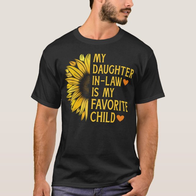 Camiseta Daughter In Law Favorite Child For Mother In Law M (Frente)