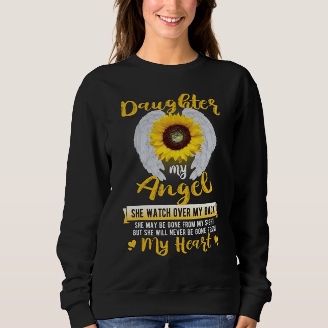 Camiseta Daughter My Angel She Watch Over My Back Missed In (Frente)