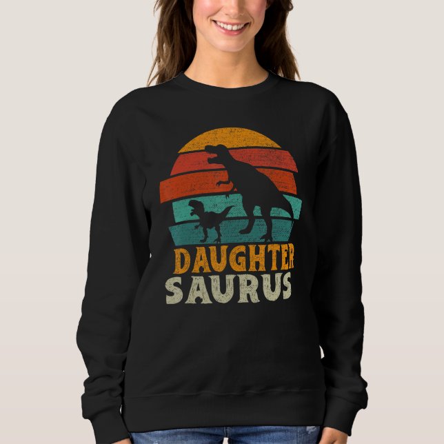 Camiseta Daughtersaurus Trex Dinosaur Daughter Saurus Famil (Frente)