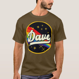 Camiseta Dave Rainbow No Estilo De Vintage Espacial