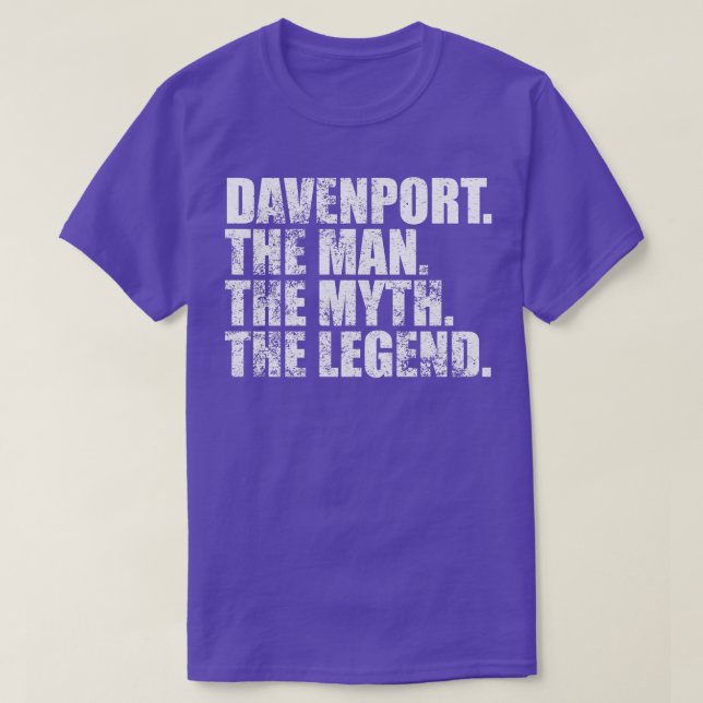 Camiseta DavenportDavenport Nome da família Davenport sobre (Frente do Design)