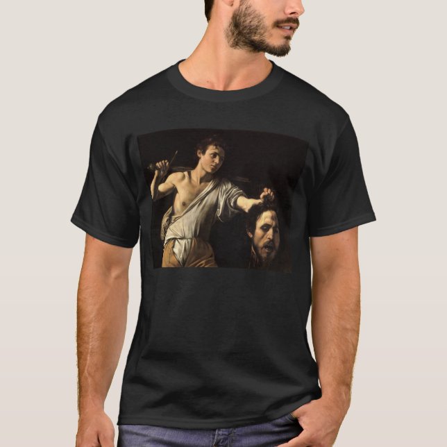 Camiseta David com a cabeça de Goliath, Caravaggio (Frente)