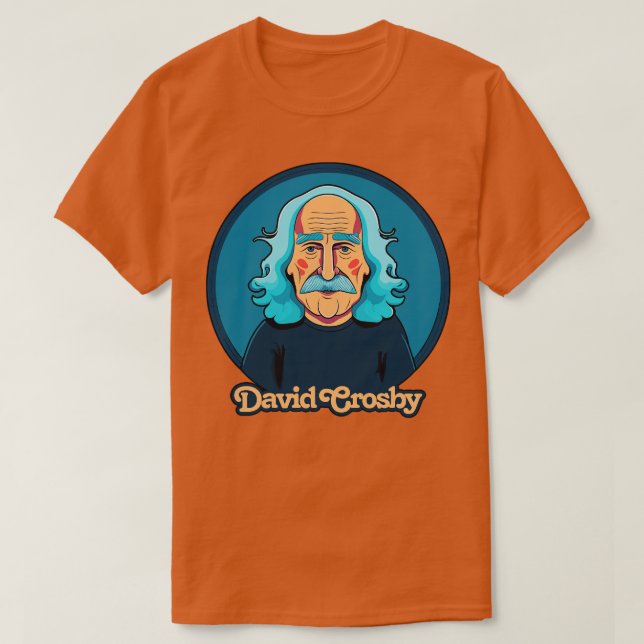 Camiseta David Crosby - Design do ventilador original (Frente do Design)