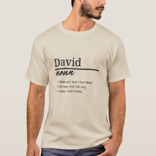 Camiseta David, Definição de Nome Personalizado de Menino