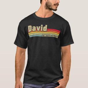 Camiseta David Gift Name Personalizado Birthday Engraçado C