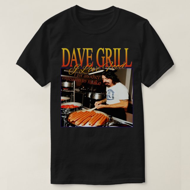 Camiseta David Grill 90 Grunge Rock N Roll Funny Parody Jo (Frente do Design)