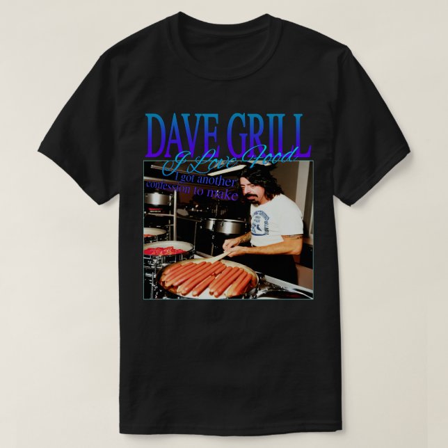 Camiseta David Grill 90 Grunge Rock N Roll Funny Parody Jo (Frente do Design)