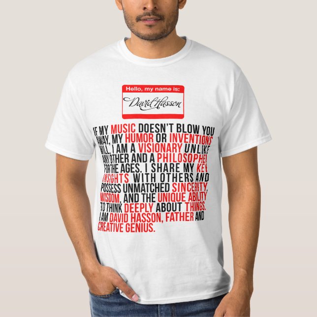 Camiseta David Hasson (Frente)