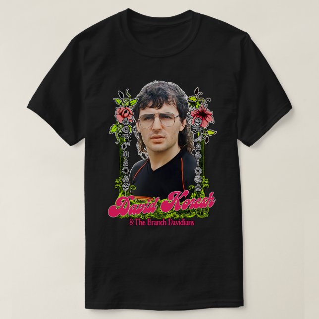 Camiseta David Koresh Retro Style Design (Frente do Design)
