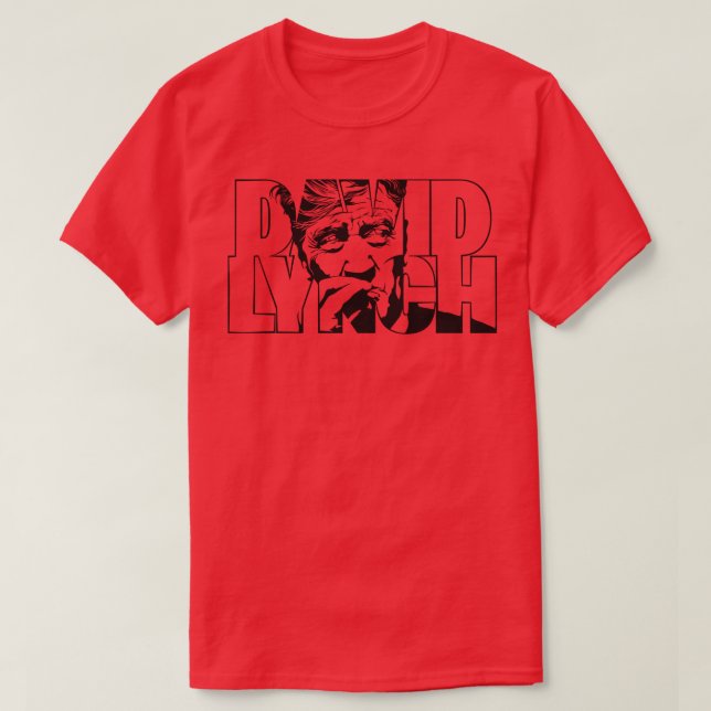 Camiseta David Lynch preto (Frente do Design)