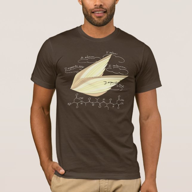 Camiseta DAVID peptide, AUC theme, custom text, dark (Frente)