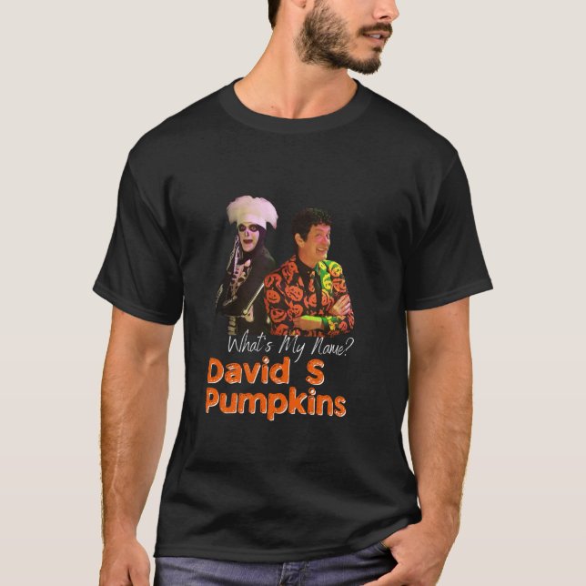 Camiseta David S Pumpkins Skeleton Engraçado Skit Men Cloth (Frente)