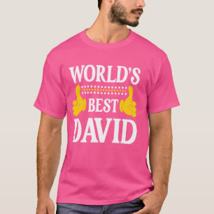 Camiseta David Surname Funny Team Family Sobrenome World's