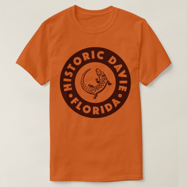 Camiseta Davie Florida Circle Brown (Frente do Design)