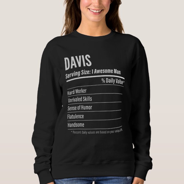 Camiseta Davis Servindo Calorias de Rótulo Nutricional de T (Frente)