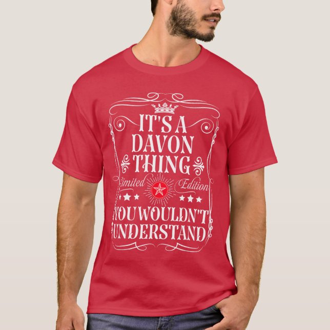 Camiseta Davon Name Its A Davonhing You Wouldnt Understand  (Frente)